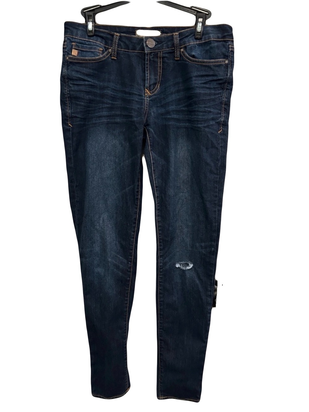Dear John Women's Dark Indigo Skinny Jeans with Subtle Whiskering